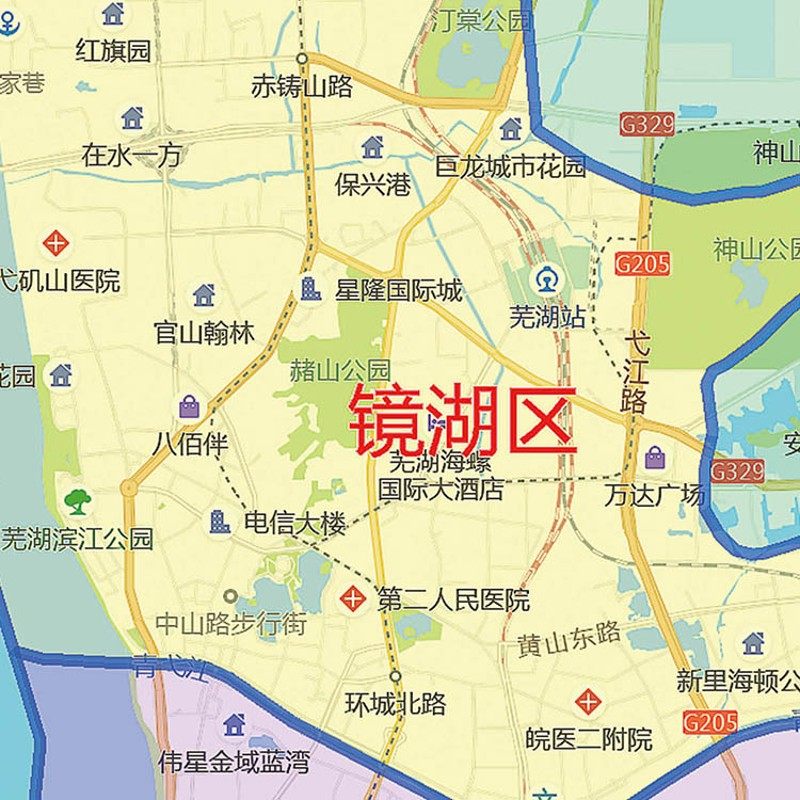 2021新款芜湖市地图贴图办公室挂图高清防水墙壁贴超大装饰画定制