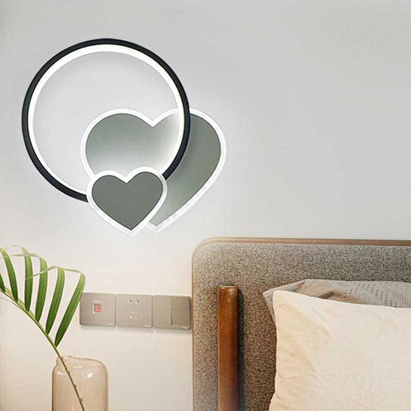 壁灯卧室床头灯现代简约北欧走廊灯过道灯客厅背景墙创意吸顶灯