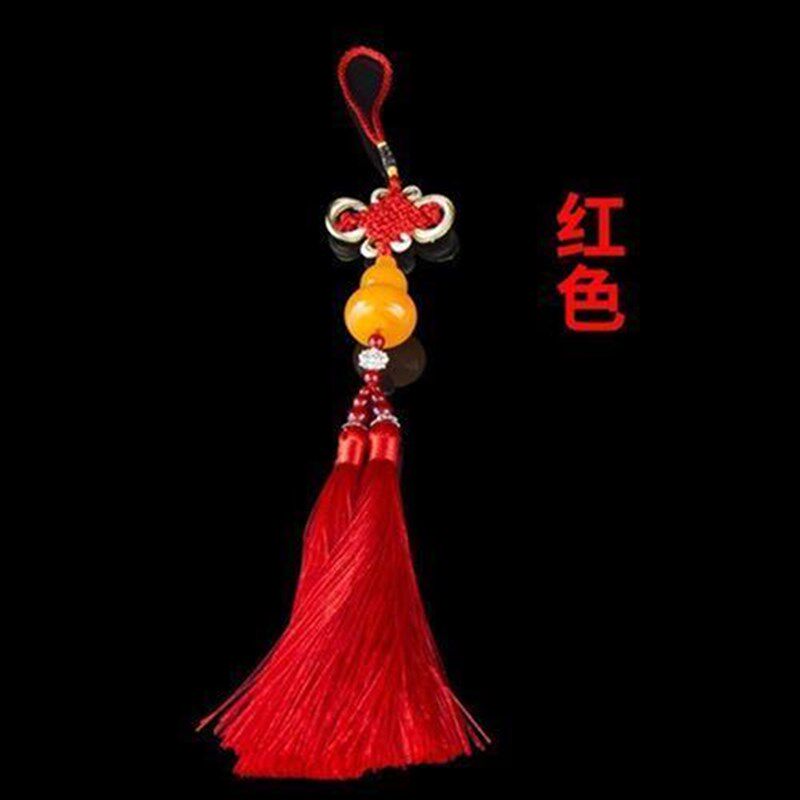 葫芦丝巴乌乐器仿蜜蜡吊坠小中国结挂件装饰流苏挂穗平安结
