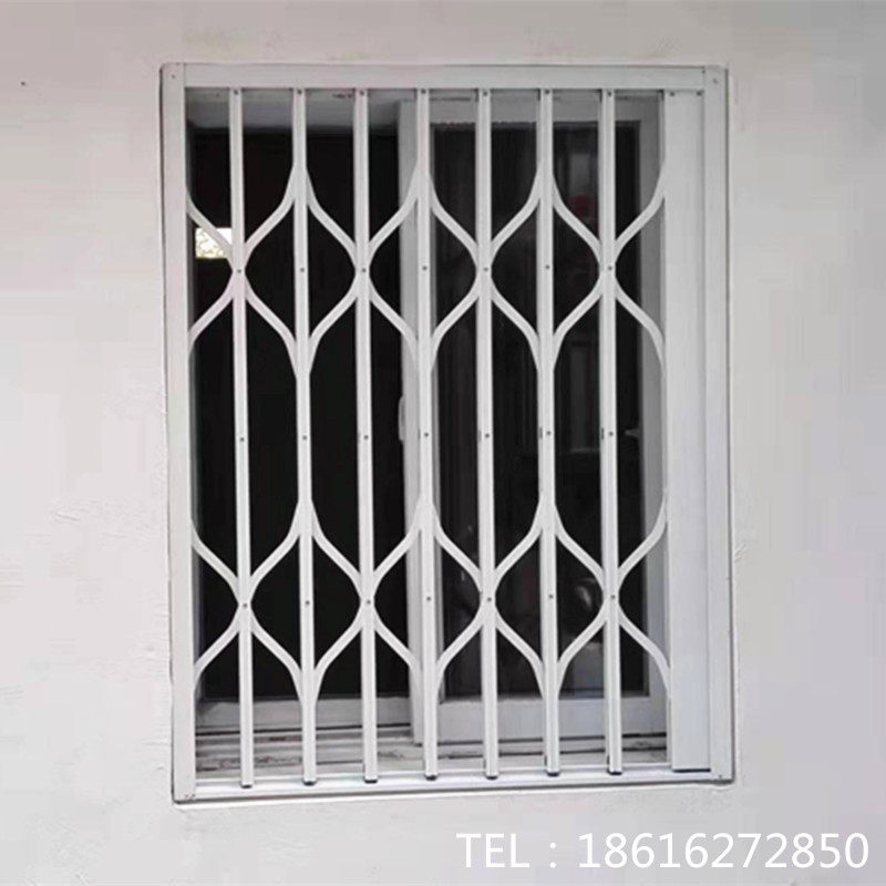 新款推拉防盗窗 儿童安全防护栏 伸缩式防护窗拉闸防盗门隐形网