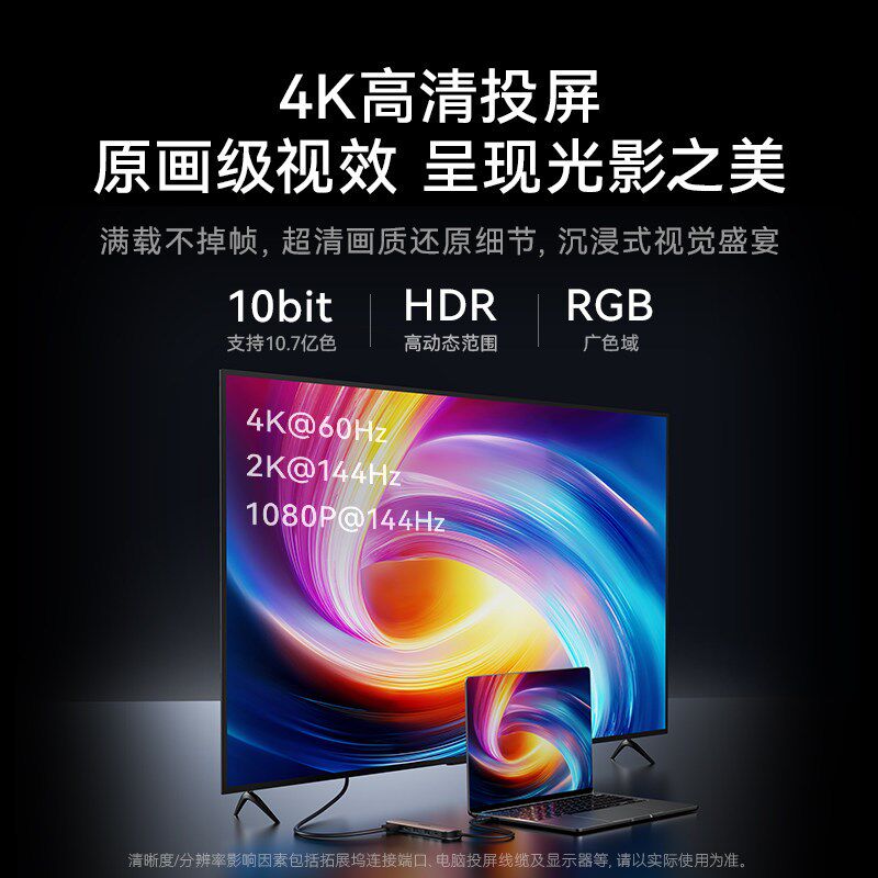 Anker安克7合1全能扩展坞USB-C转HDMI分线器PD100W集线器笔记本转