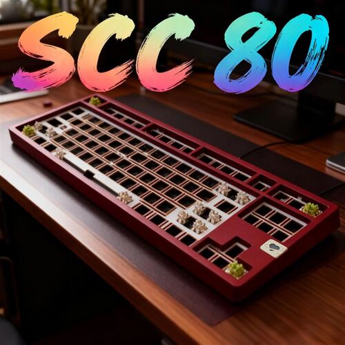 SCC80机械键盘客制化套件三模快拆2.4g蓝牙无线铝坨坨铝合金