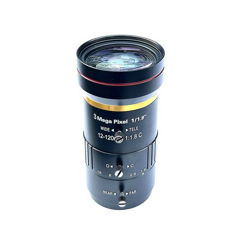 800万工业相机镜头C接口10-40mm/12-120mm手动变焦光圈1/1.8英寸