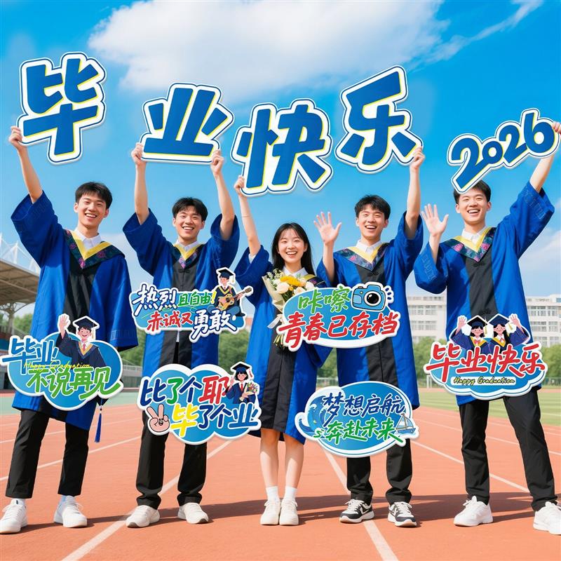 毕纪拍照道具我们啦手举牌毕业照2026手持氛围大学毕业典礼季布置