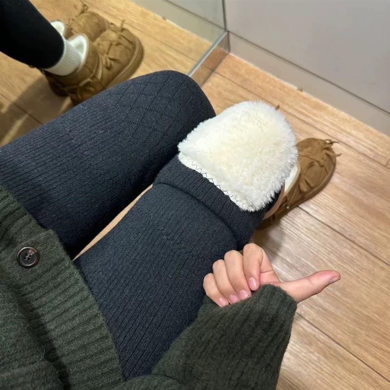 哈尔滨羊毛裤女冬季加厚加绒男士羊羔绒棉裤中老年御寒东北保暖裤