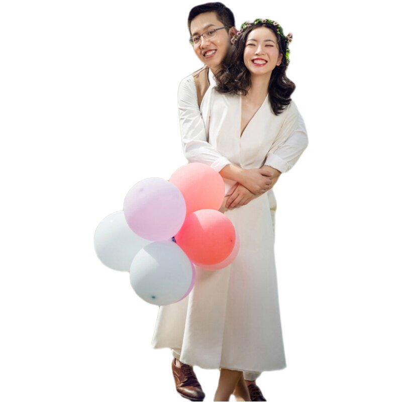 法式缎面轻婚纱旅拍白色简约小个子领证登记小礼服秋冬显瘦小白裙