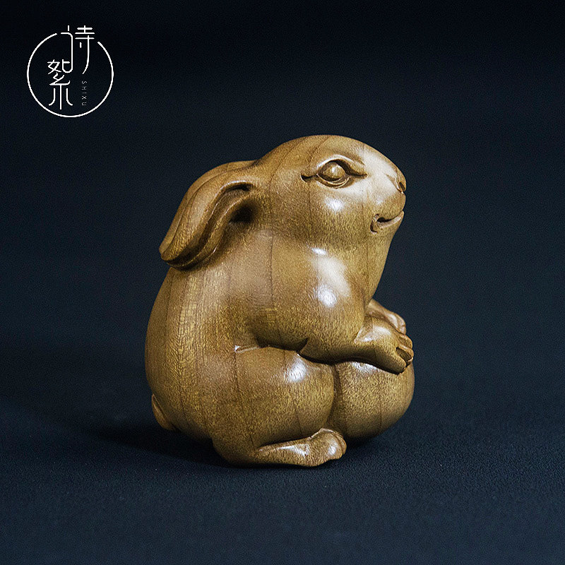 金丝楠木生肖动物湘工鼠牛虎兔龙蛇马羊猴鸡狗猪手把件桌面小摆件