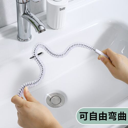 可弯曲管道疏通器厨房水槽存水弯清理堵塞工具水池下水道疏通神器