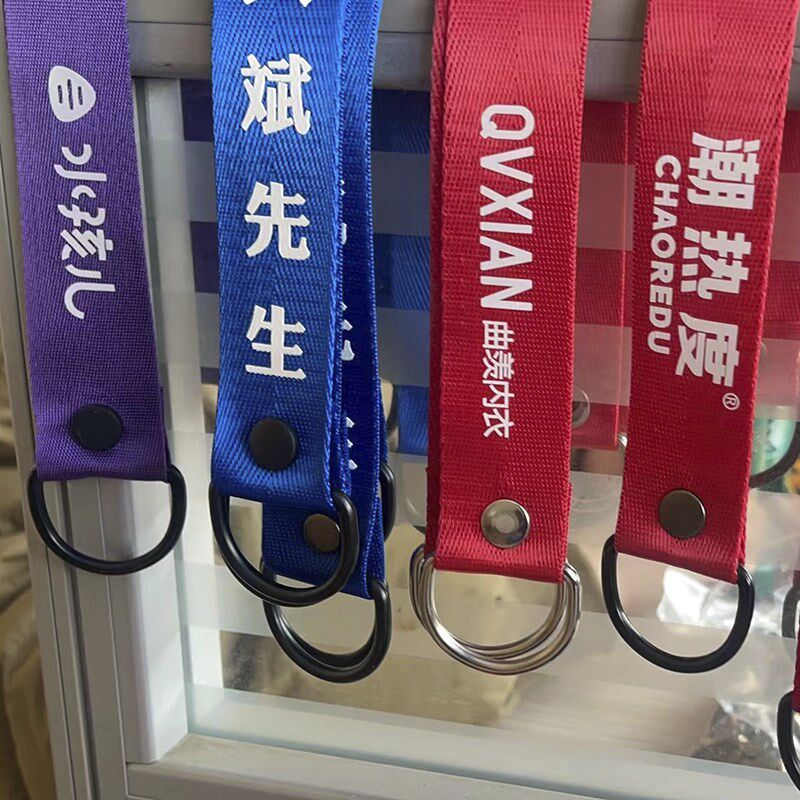 15cm帆布裤子挂带衣服织带挂钩男装织带服装陈列布料挂勾英文吊环