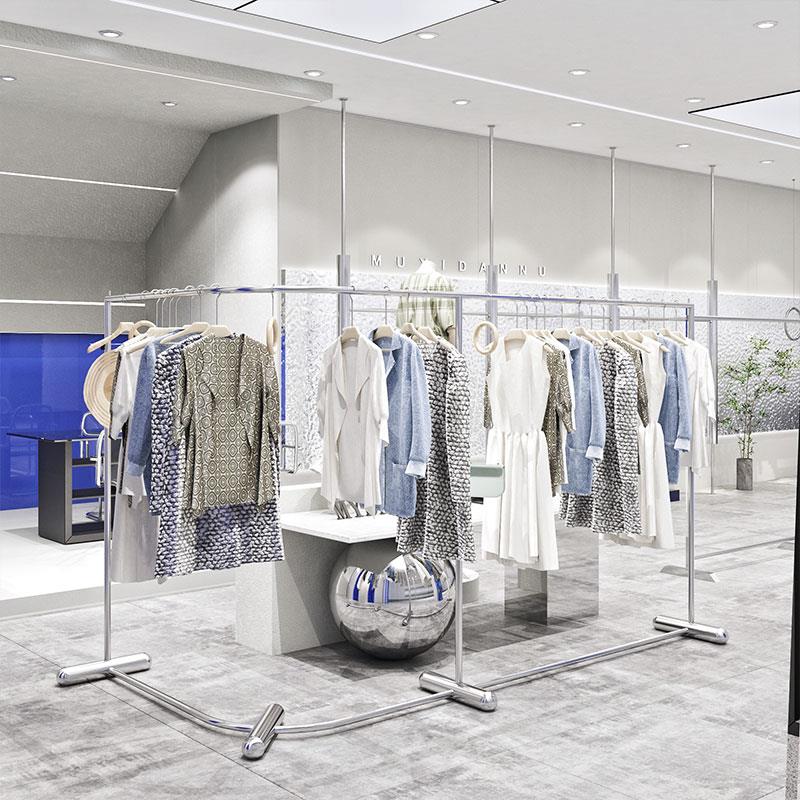 不锈钢男女衣服架子服装陈列架衣服男女落地式展示架挂衣架货架挂