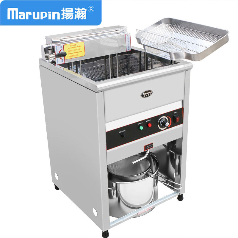 扬瀚玛炉品Marupin立式商用炸锅发热管后翻电炸炉油条炸串 炸鸡锅