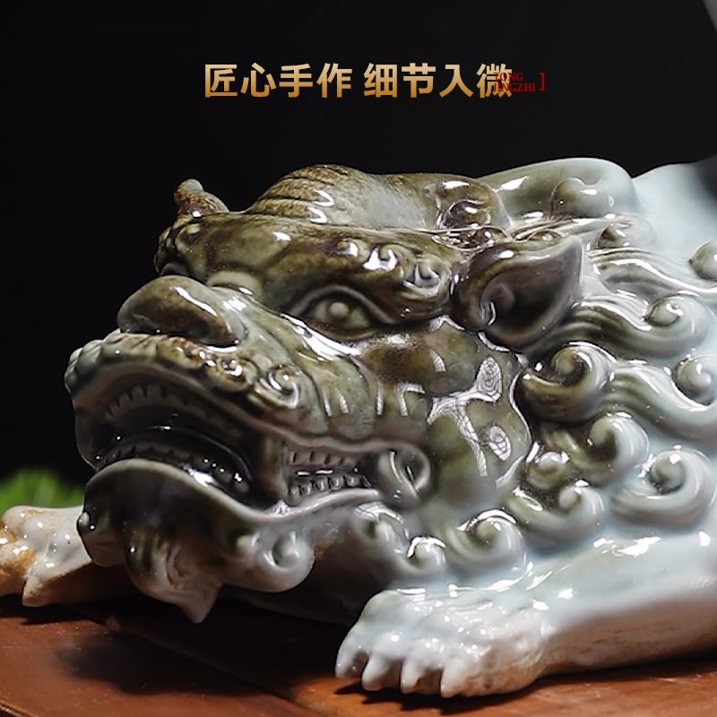 纳财貔貅流水生财摆件循环水客厅入户玄关桌面招财装饰品乔迁礼物