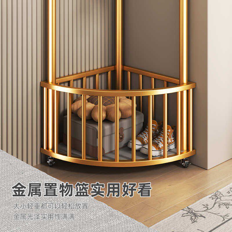 转角衣架落地简易晾衣架轻奢衣帽架卧室内家用挂衣架墙角衣服挂架
