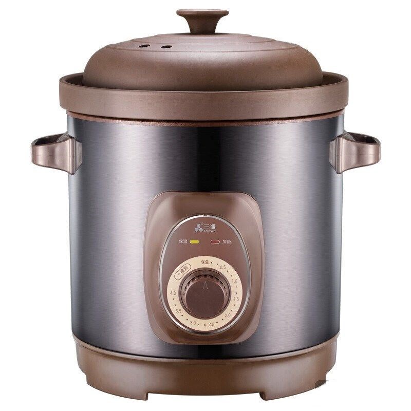 三源 TGJ100-SA1紫砂锅电炖锅电砂锅机械定时汤煲粥煲10L大容量