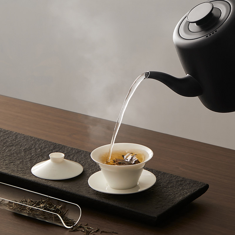 鸣盏泡茶专用烧水壶全自动底部上水电热水壶304不锈钢快速冲茶壶