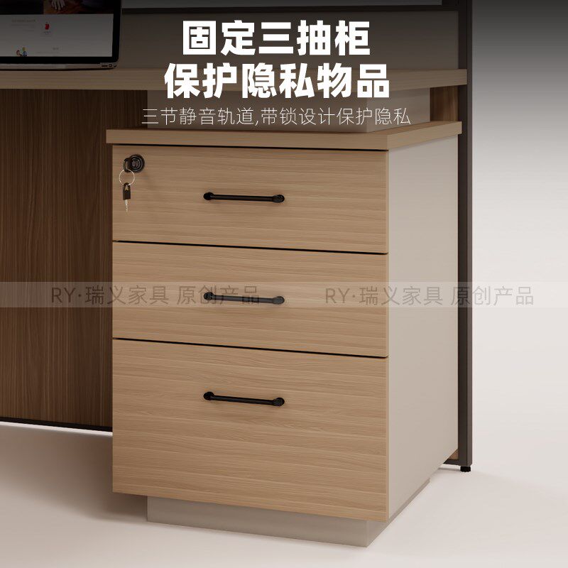屏风办公桌工位双人财务办公室L型桌子3人卡座员工位职员桌椅组合
