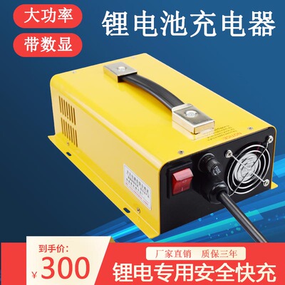 锂电池电瓶快充充电器三轮车叉车磷酸铁锂三元锂12V24V48V30A40A