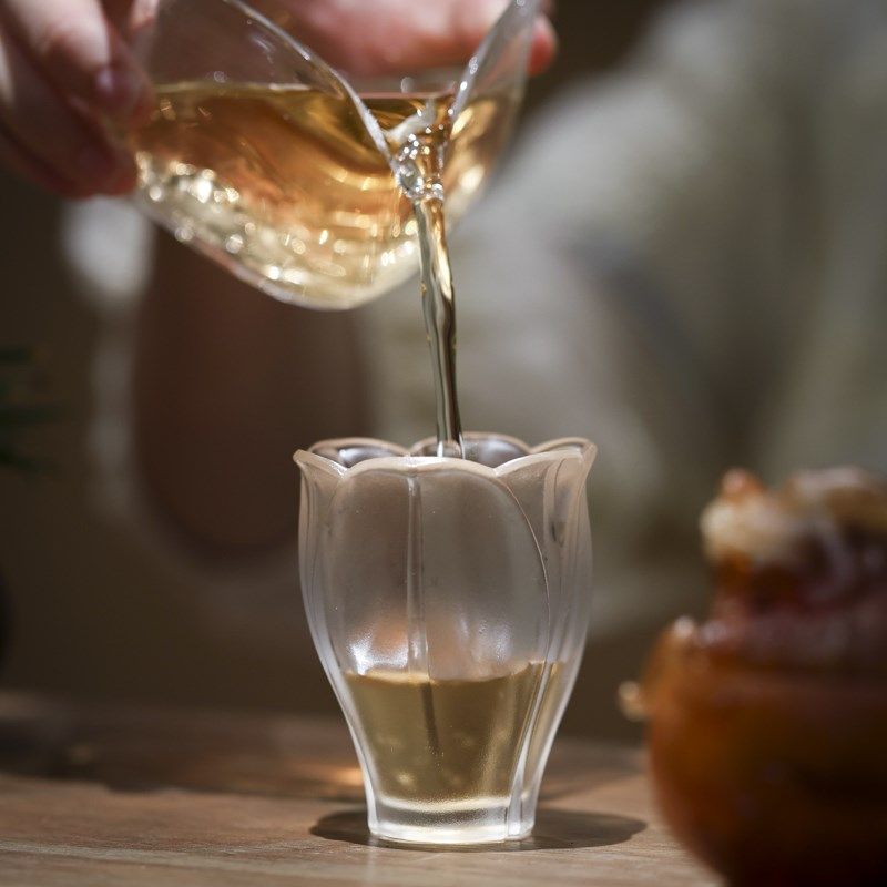 【心缘堂琉璃 百合闻香杯】手工茶杯功夫茶具主人杯茶器品茗杯
