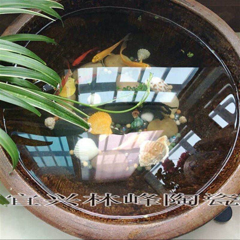 宜兴陶器 水缸 晒酱 腌菜缸 土陶鱼缸 园林装饰