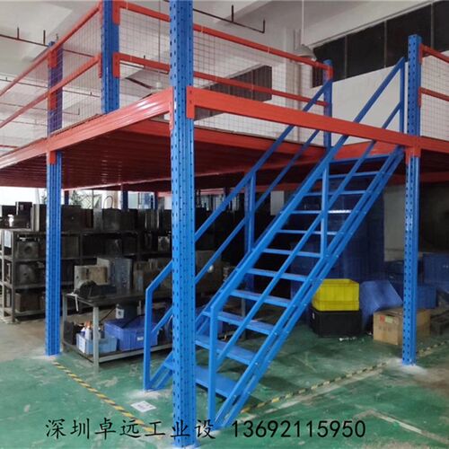 阁楼平台货架重型钢结构加厚可拆卸可调节置物架优质铁仓库架爆款