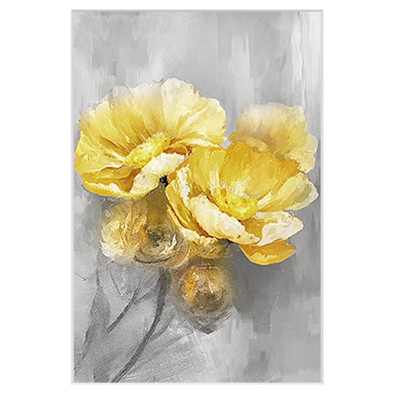 花开富贵金色牡丹油画玄关客厅饭厅高级感挂画沙发卧室牀头装饰画