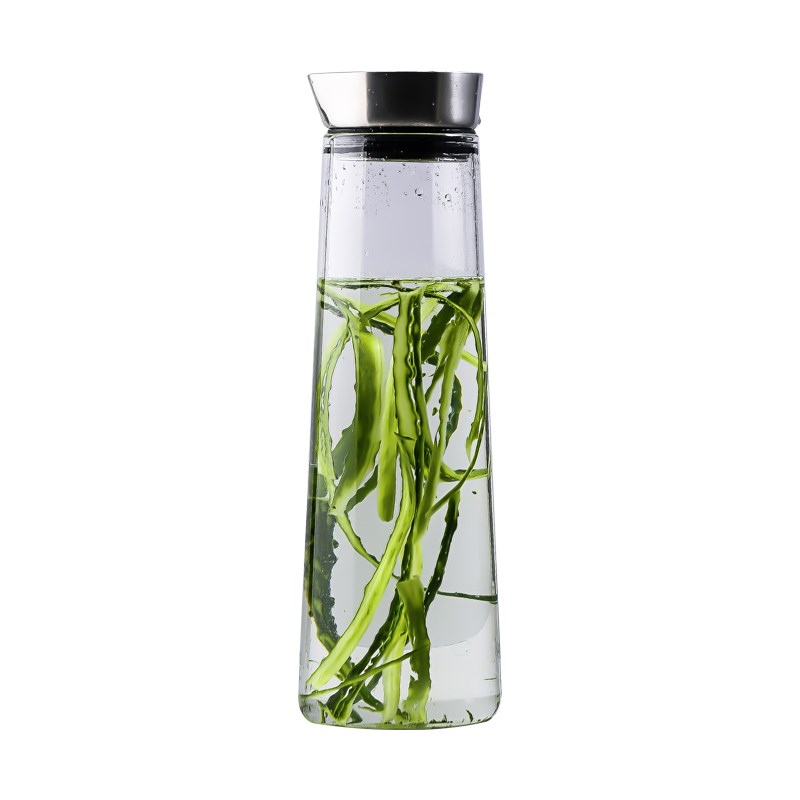 北欧简约风防尘耐热玻璃冷水壶凉水杯家用大容量耐高温泡茶壶冷水