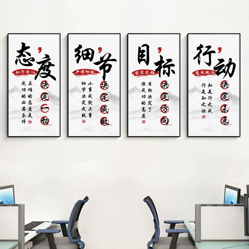 办公室装饰画新款企业文化墙字画会议室壁画公司团队励志标语挂画