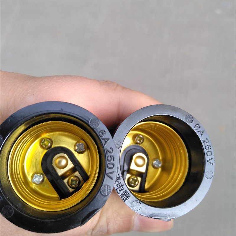 铜线防水灯座E27螺口LED灯泡防水灯头灯笼灯头进线口全密封100个