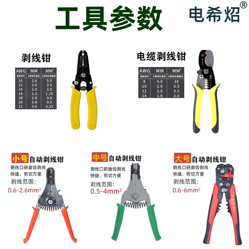 mc4光伏专用压线钳施工工具包太阳能MC4扳手连接器端子剥夹线钳