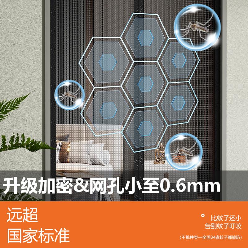 全磁铁条强力夏季防蚊门帘2026年新款纱窗魔术贴家用玻纤维纱门纱
