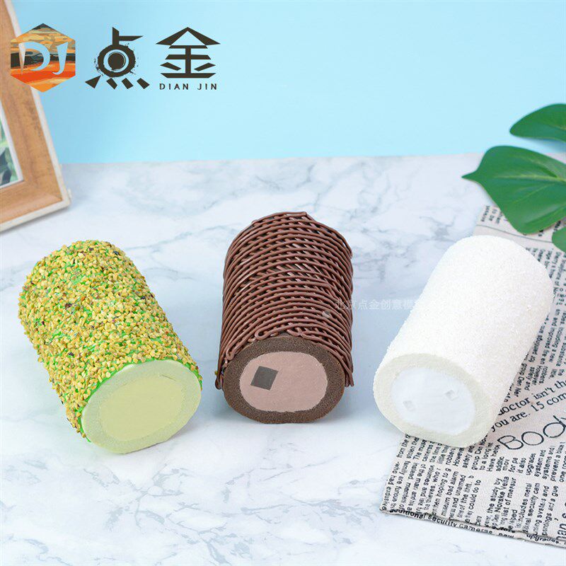 仿真瑞士卷模型蛋糕卷夹心奶油蛋糕网红甜品橱窗样品摆放道具定制