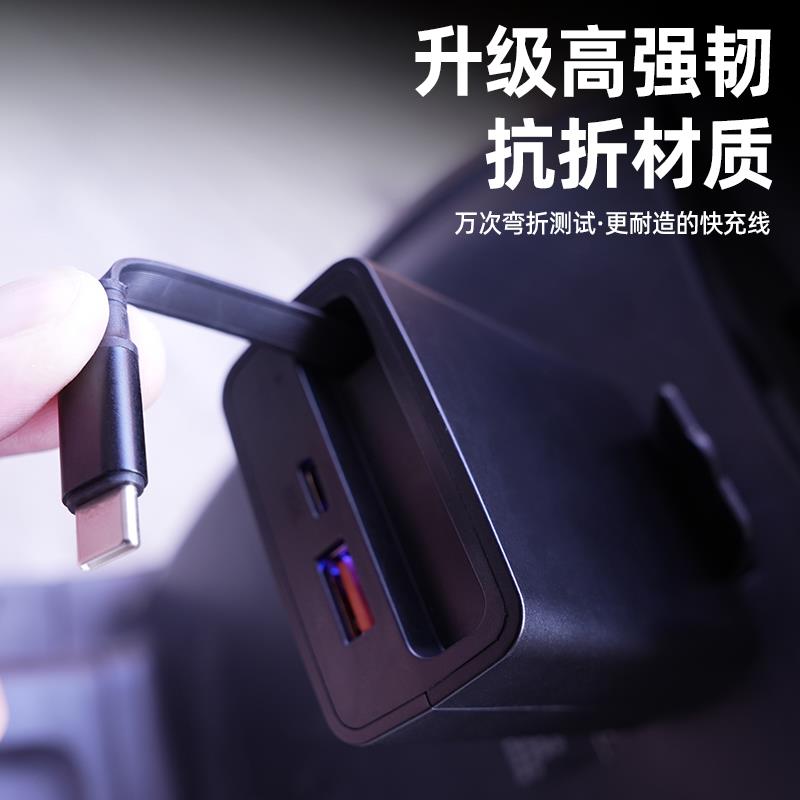 伸缩线电动车手机充电器36V48V60V72伏通用快充转换器插头usb外卖
