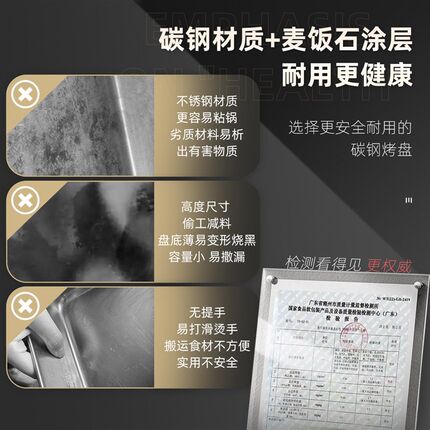 家庭版烤鱼专用烤盘托盘锅长方形家用电磁炉燃气灶装烤鱼盘子不粘