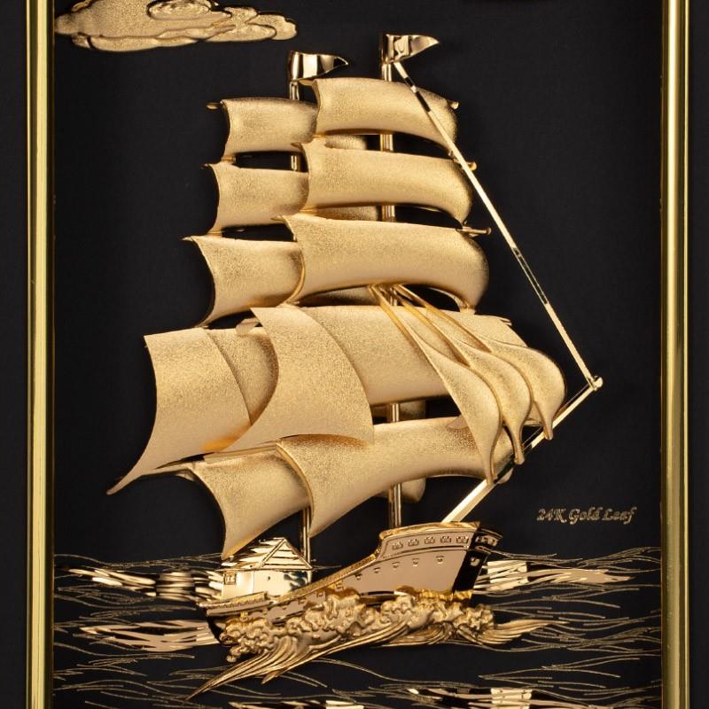 金箔画一帆风顺3D立体客厅装饰画送朋友高档礼物公司定制礼品
