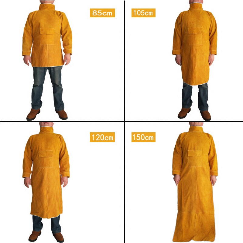 牛皮电焊防护服防烫防阻燃氩弧焊焊接劳保工作服带袖皮围裙包邮