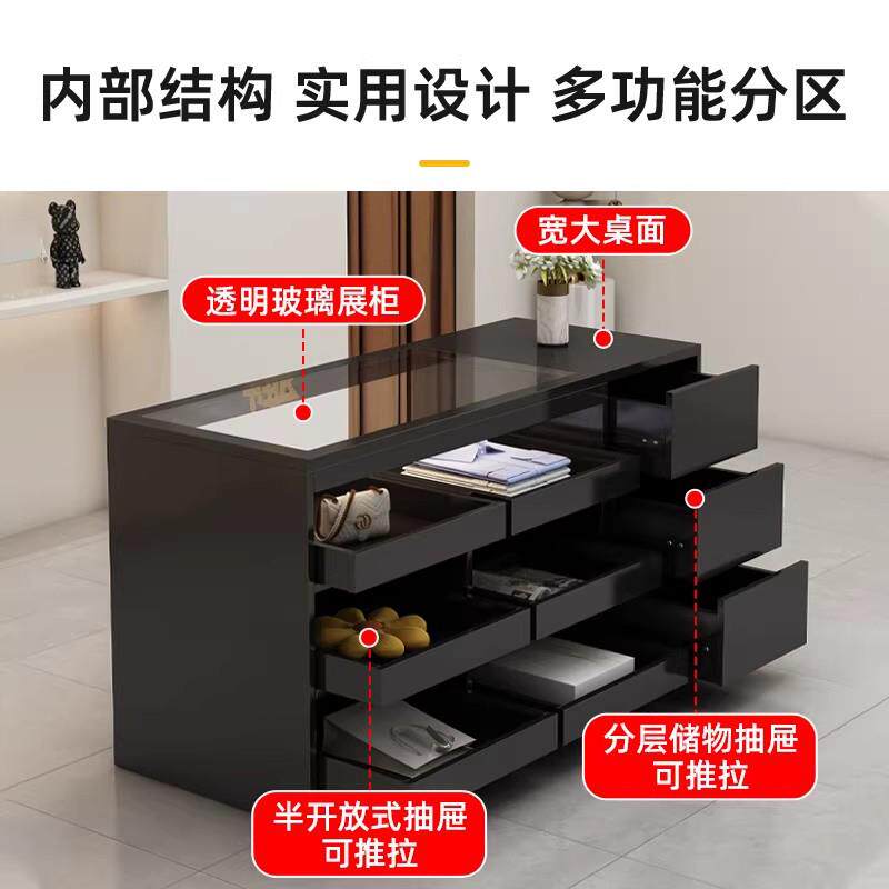 中岛柜服装店展示台女装店流水台收银台饰品摆件陈列展示柜中岛桌