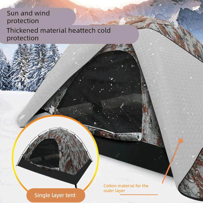 冬季抗寒零下40度帐篷保暖加厚防寒雪地东北过冬户外露营过夜棉帐