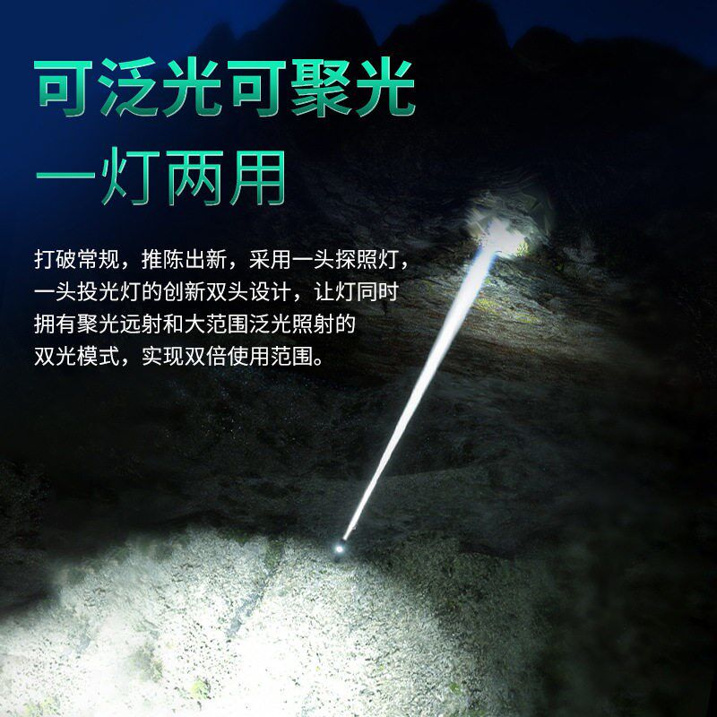 沃尔森D6000探照灯超亮大功率充电户外远射手提灯强光手电筒LED
