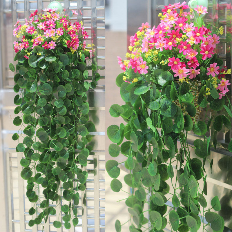 吊花墙壁装饰常青藤田园假花仿真藤条壁挂壁花艺绿植物墙藤蔓套装