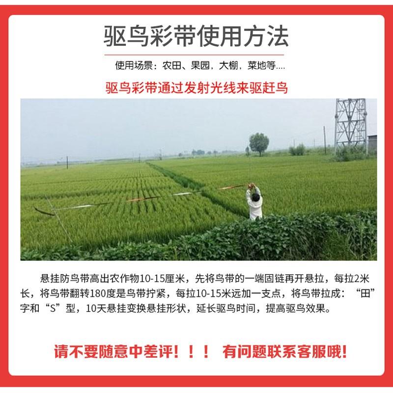 驱鸟彩带果园闪光防鸟彩条农田警示双面反光带惊鸟吓鸟赶鸟带加厚