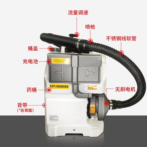 新款电动超低容量喷雾器弥雾机防疫消杀专用雾化气溶胶消毒喷雾器