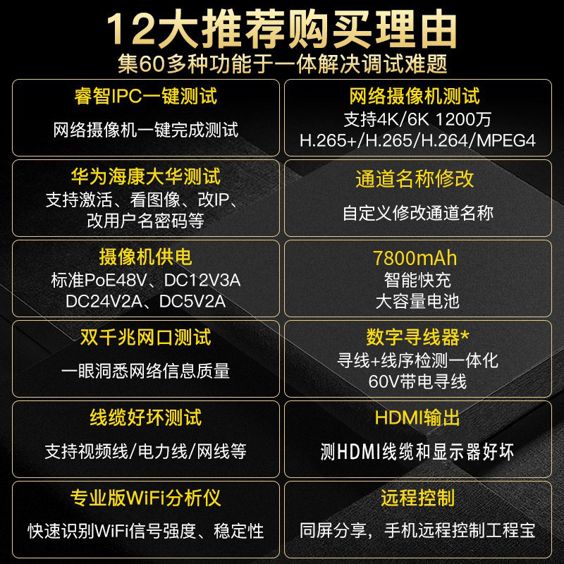 正品 网路通工程宝IPC-9900PLUS+加强版工程宝网络监控测试仪模拟