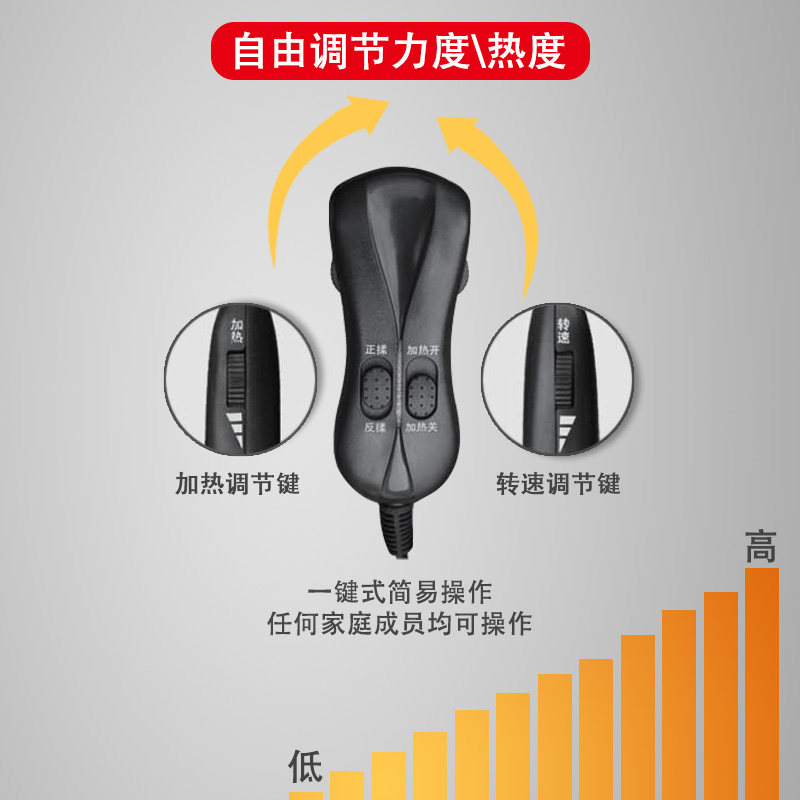 嘉威家用按摩器按摩靠垫颈部背部腰部全身多功能揉捏热敷按摩抱枕