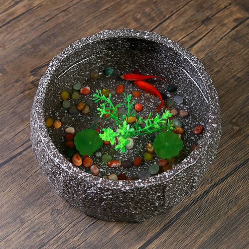 水仙花花盆陶瓷大号清仓无孔铜钱草专用水培碗莲睡莲盆缸仿石头盆