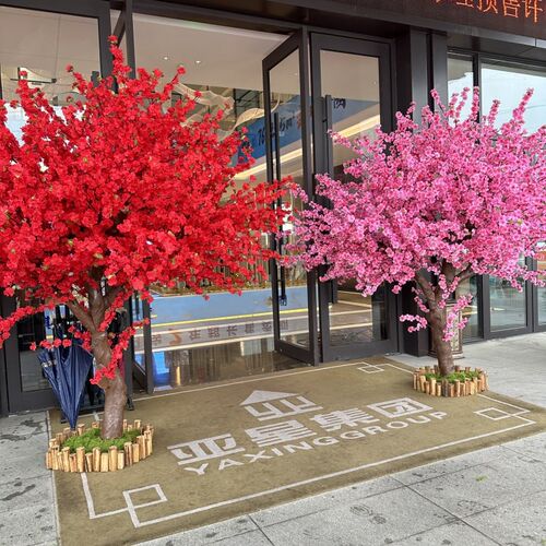 仿真桃花树祈福树新年发财红包许愿树大型梅花树商场布置装饰造景