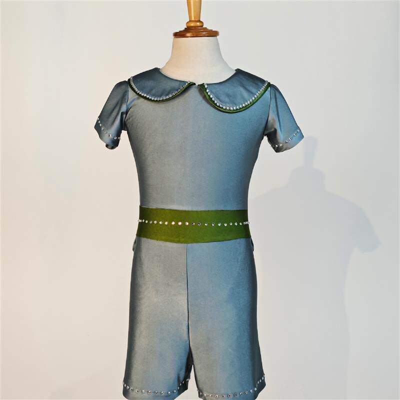儿童舞蹈服心中的红裙装小舞者独舞剧目演出服两件套