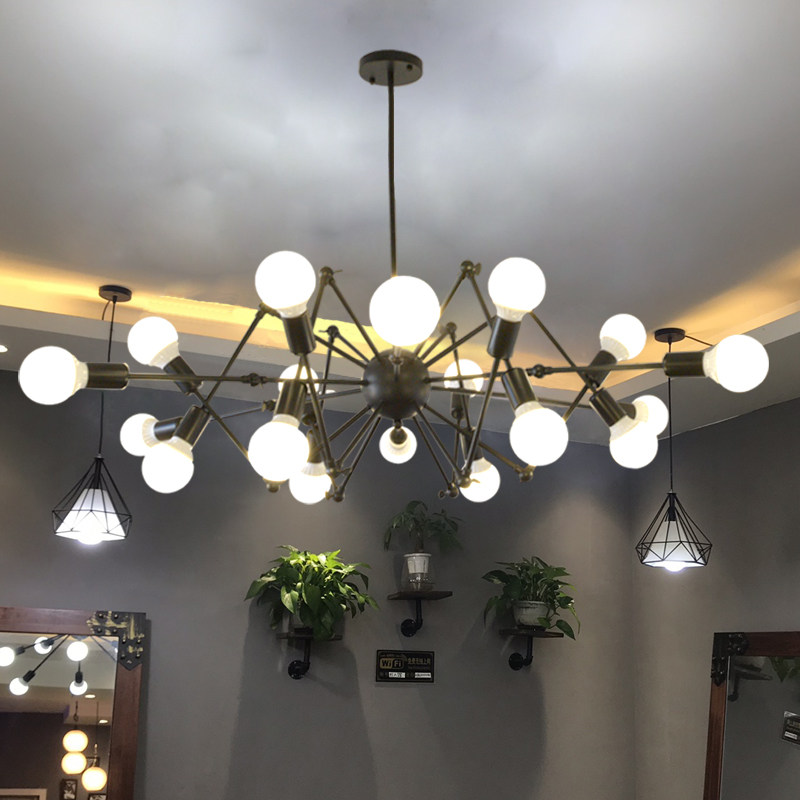 服装店吊灯店铺商用灯具现代简约创意个性轻奢网红工业风蜘蛛吊灯