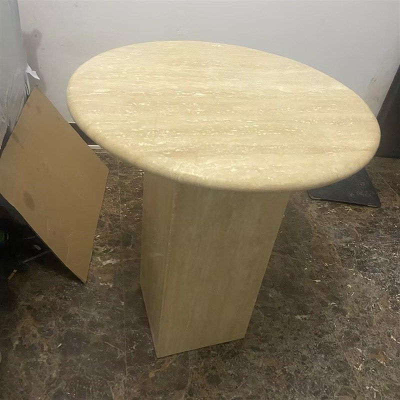天然大理石洞石立柱客厅玄关装饰摆台摆件底座石墩子雕塑展示台定