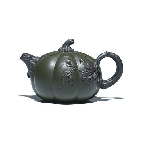 宜兴紫砂壶名家纯全手工原矿绿泥南瓜泡茶壶家用套装功夫茶具