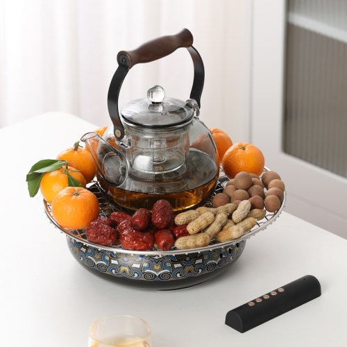 电陶炉煮茶器围炉煮茶小型茶炉银壶家用茶炉烧水电磁炉